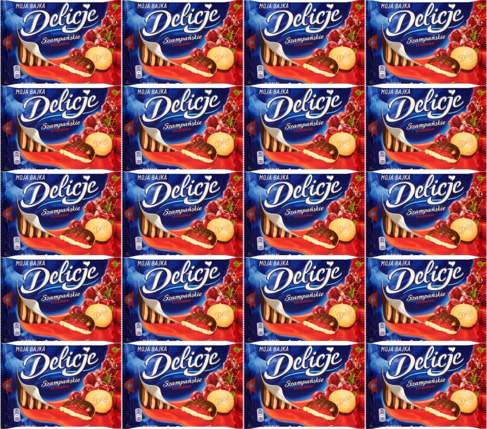 Ciastka Delicje szampańskie Mondelez wiśniowe x20