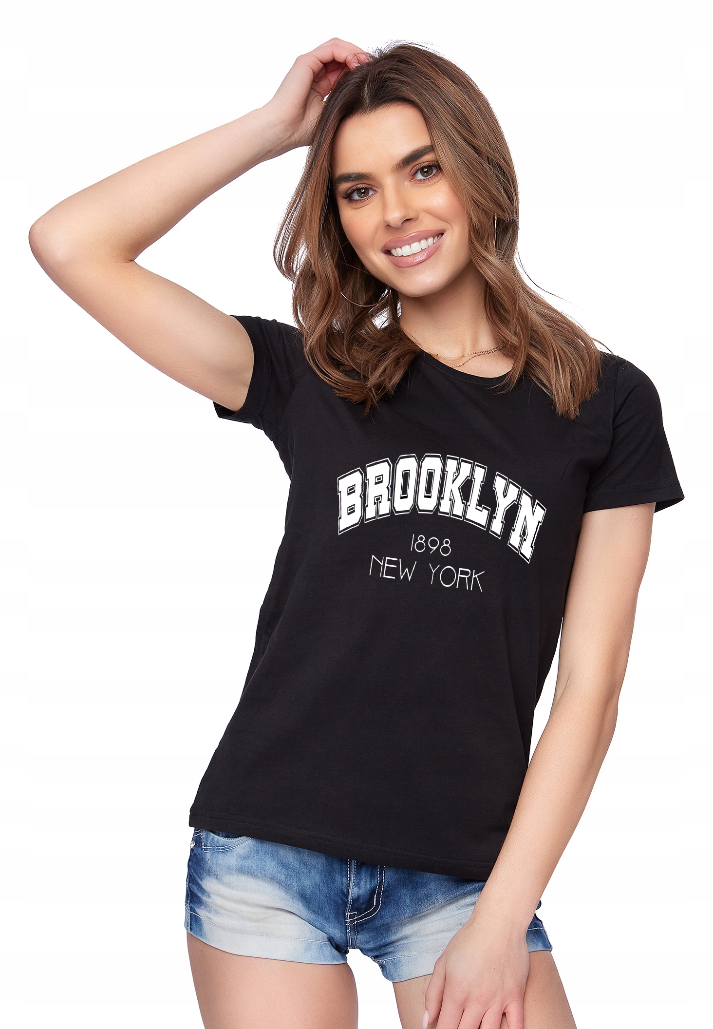 T-SHIRT KOSZULKA DAMSKA Z NADRUKIEM BROOKLYN M