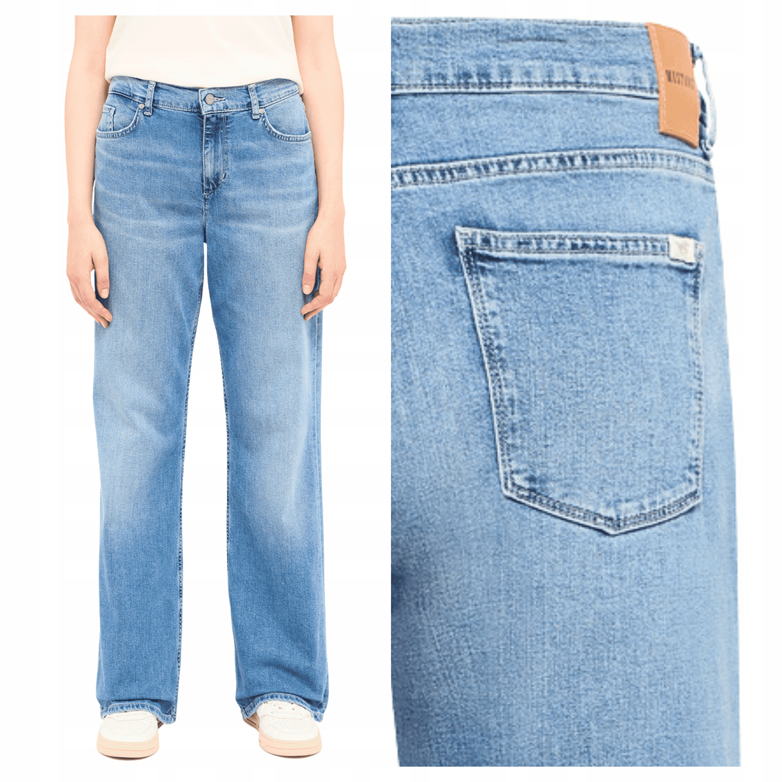 Mustang Dámské kalhoty Madison Wide Jeans modré W26 L32