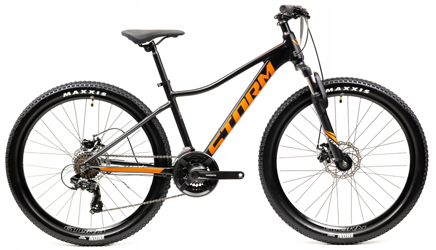 Rower 26 Storm Racer 2D 15" Czarno-pomarańczowy Shimano Aluminiowy