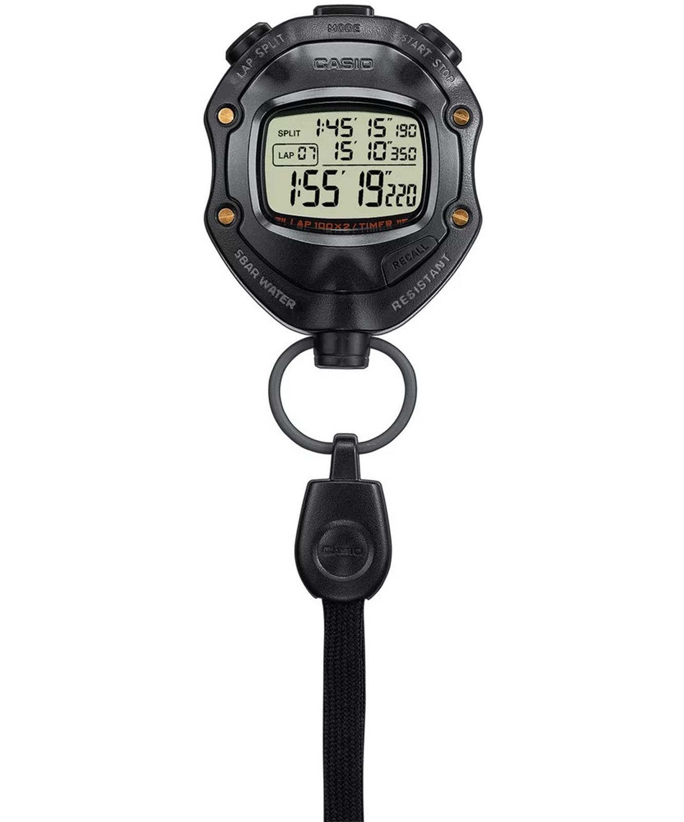 Kapesní hodinky Casio Digital Black Stopwatch