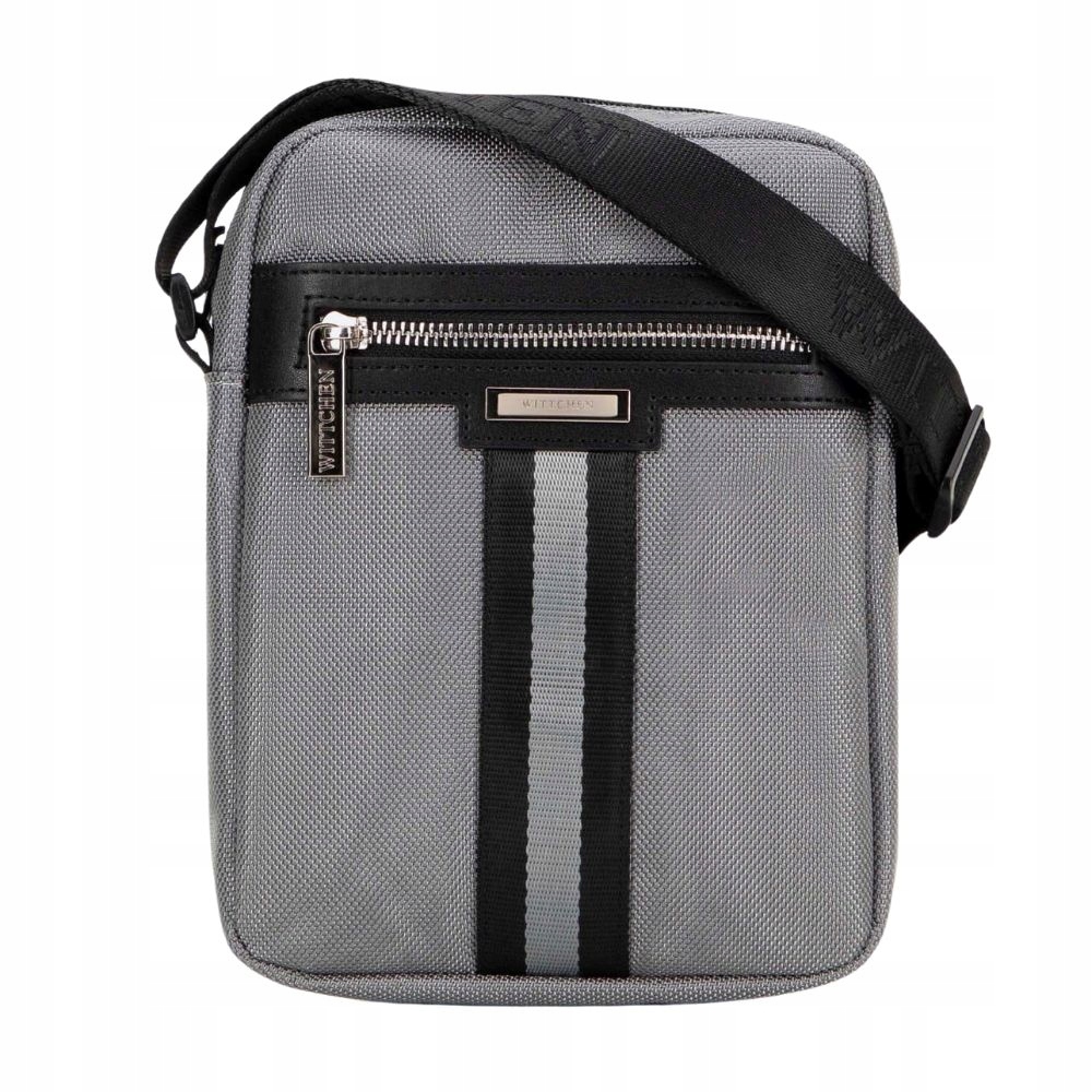 Šedá kabelka přes rameno pro muže Wittchen 100-4U-905-8, malá crossbody přes rameno