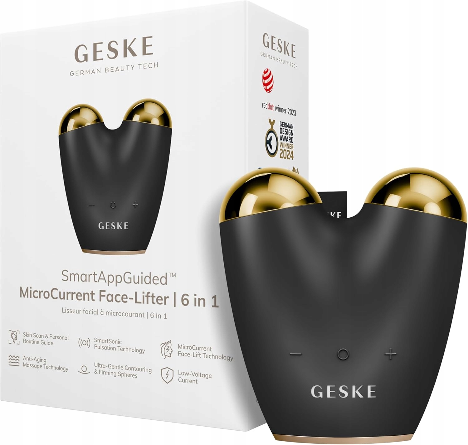 Geske SmartAppGuided MicroCurrent Face-Lifter 6v1 proti vráskám