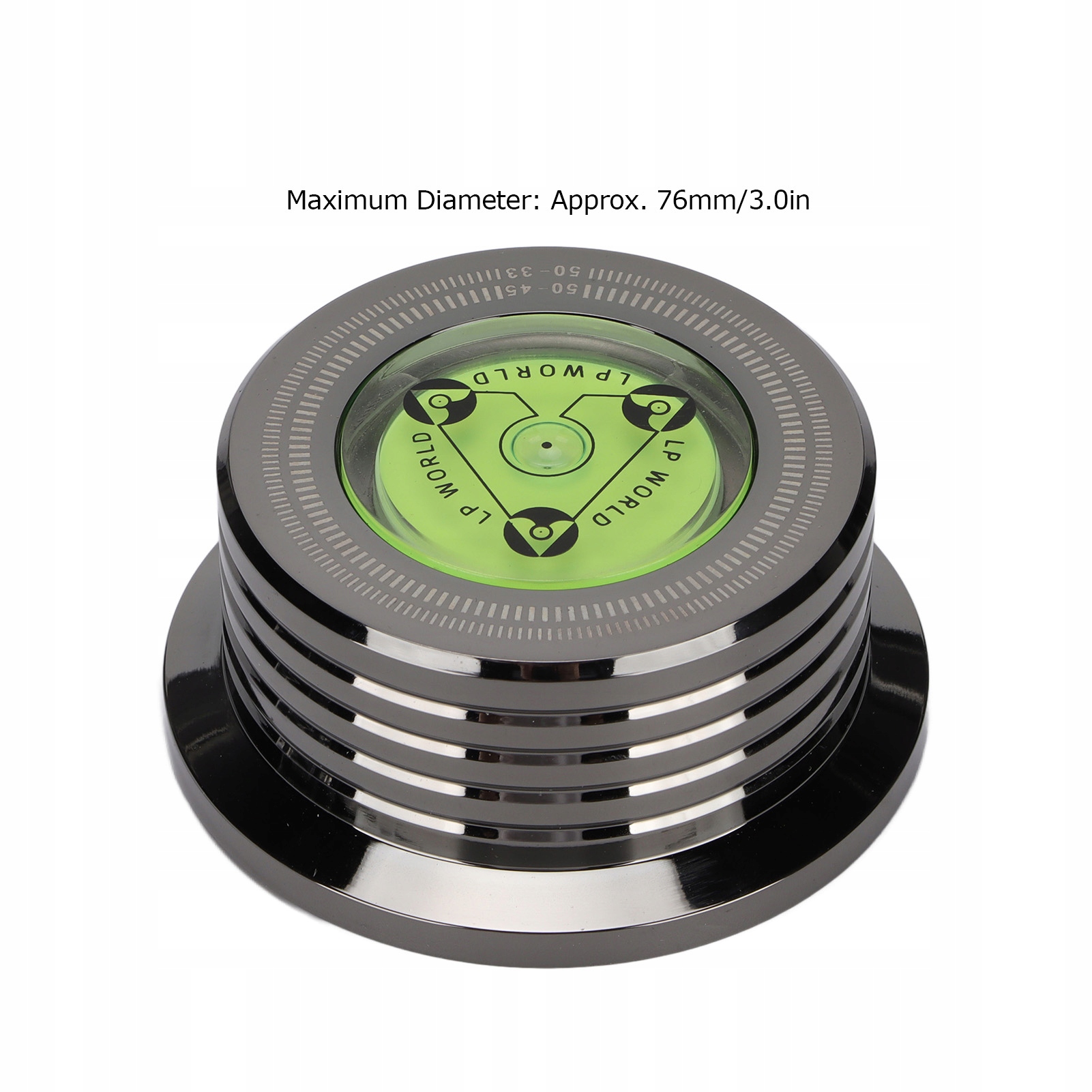 DOCISK GRAMOFONOWY STABILIZATOR PŁYTY WINYLOWEJ Waga produktu z opakowaniem jednostkowym 0.5 kg