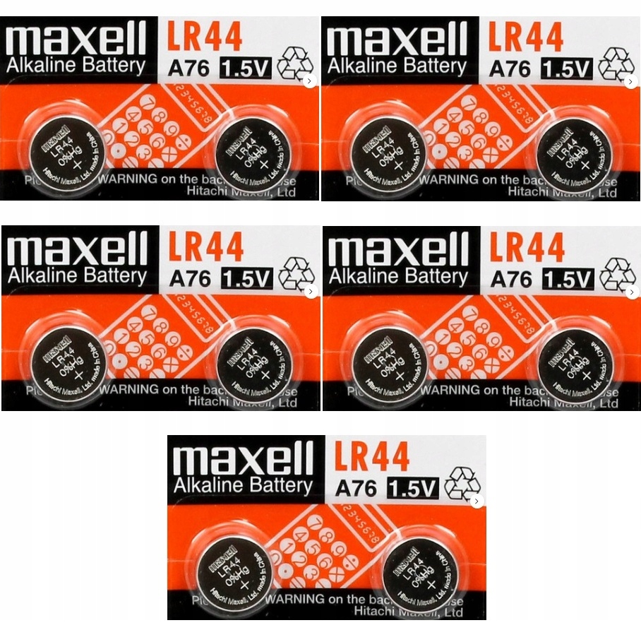 

10x Baterie bateria Maxell LR44 G13 A76 AG13 L1154
