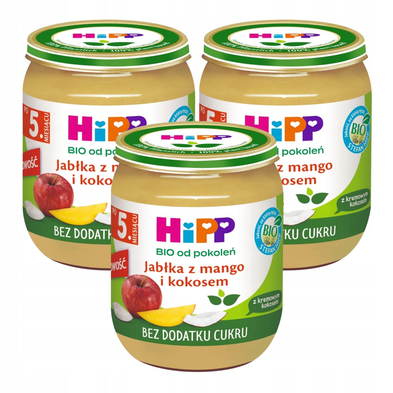 HiPP BIO Deserek Jabłka mango kokos 3x160g