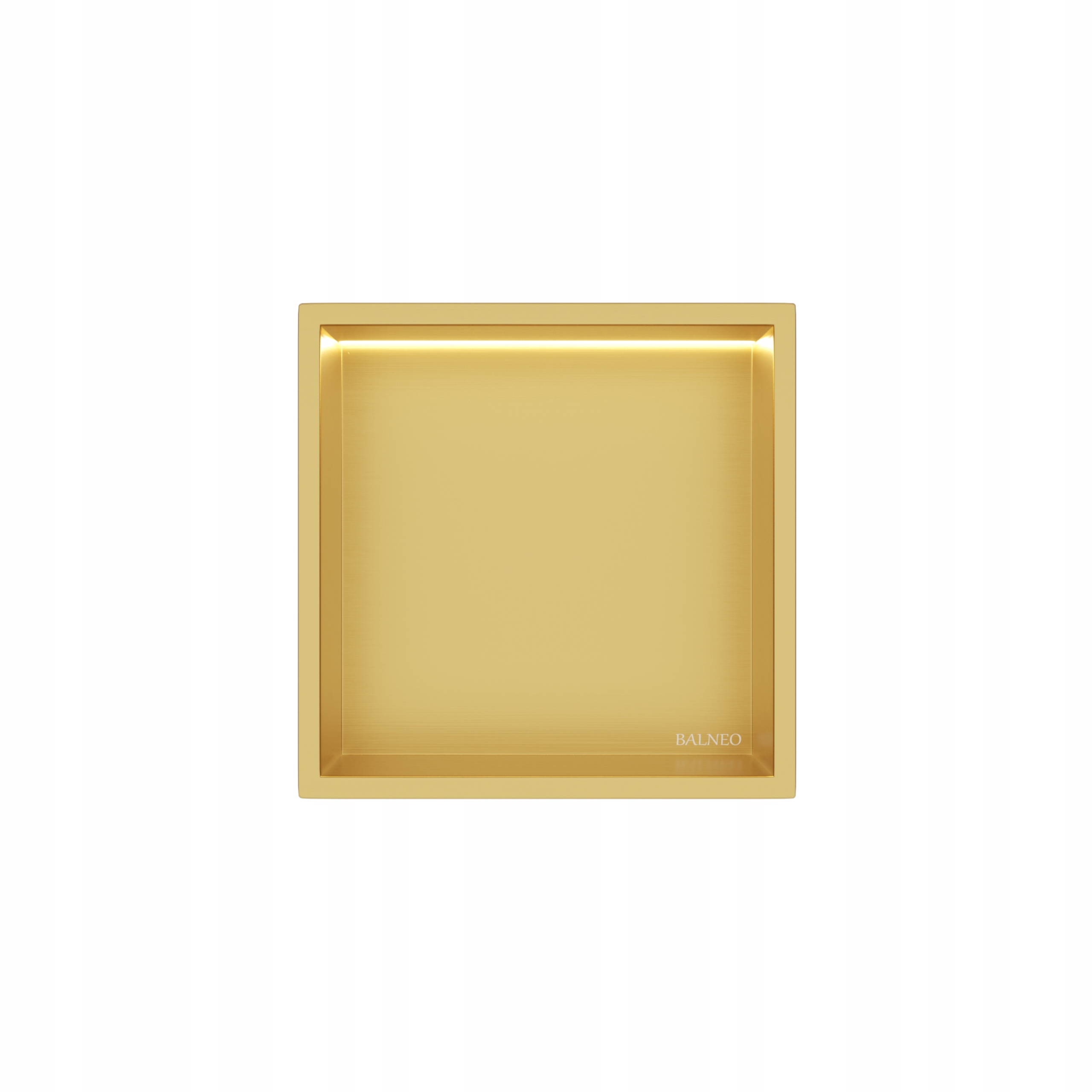 Nika Do Stěny S Led Osvětlením Zlatá Police 30x30x10 cm