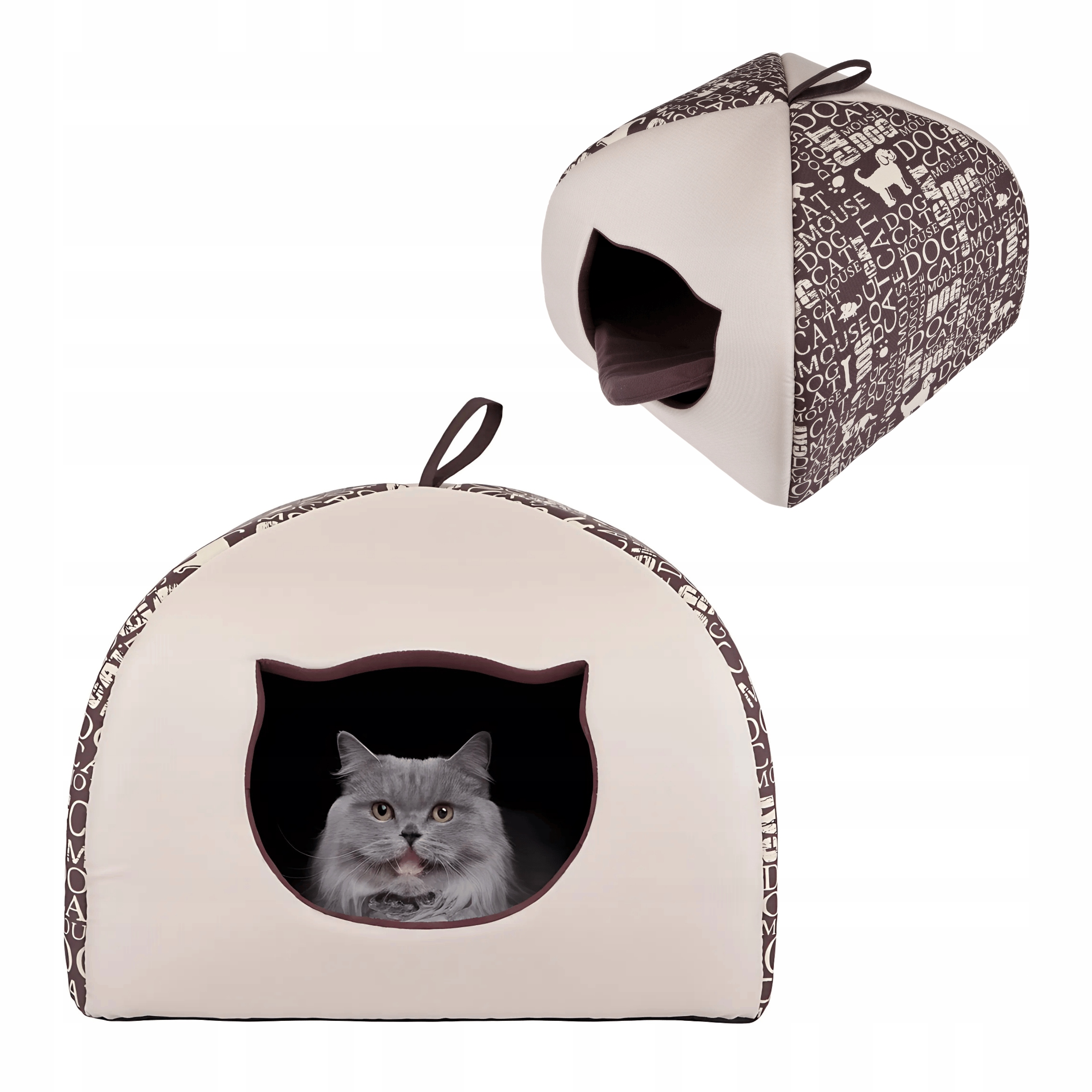 pro kočky domeček kočičí domeček, pelíšek , kotec , polštář R3 49x49x40 cm