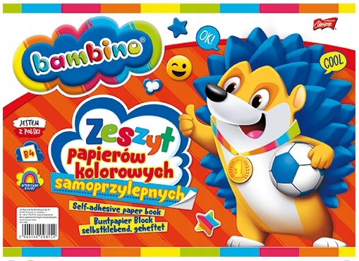 

Blok papierów kolorowych Samoprzylepny Bambino B4