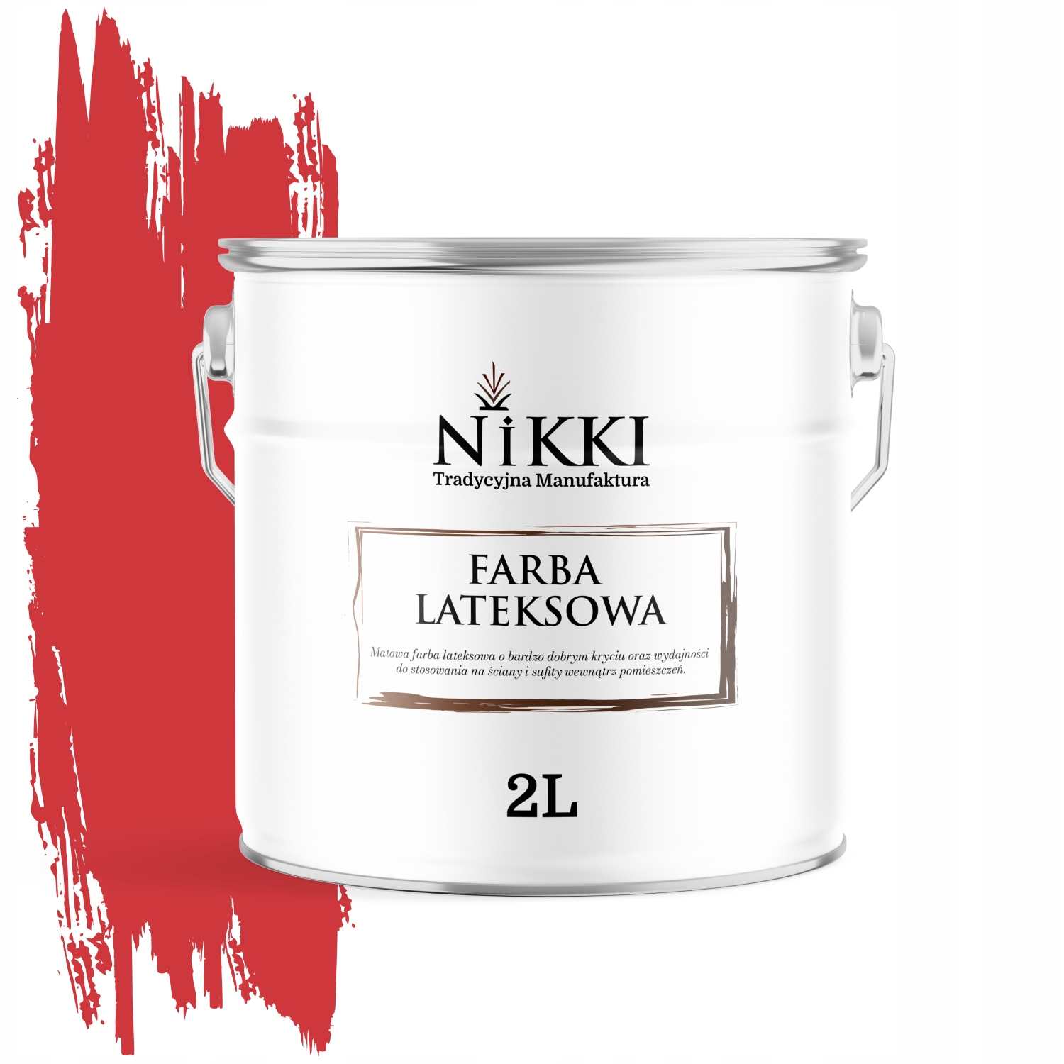 Latexová Farba Na Stenu Farba Červená Ohnivá H3516 2L Matná Na Steny