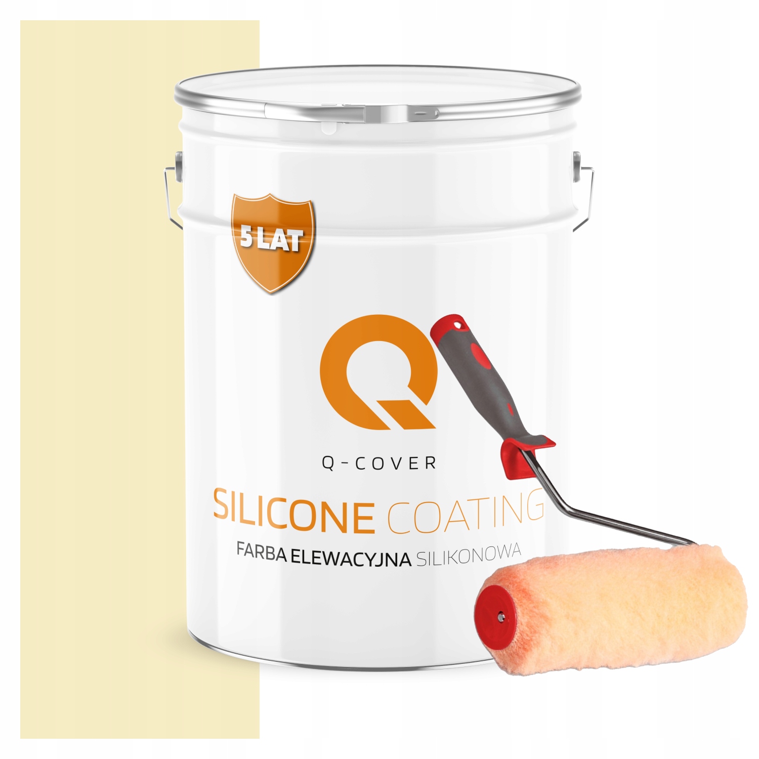 Silikónová fasádna farba na omietku 10L Farba Žltá Jasná Valček