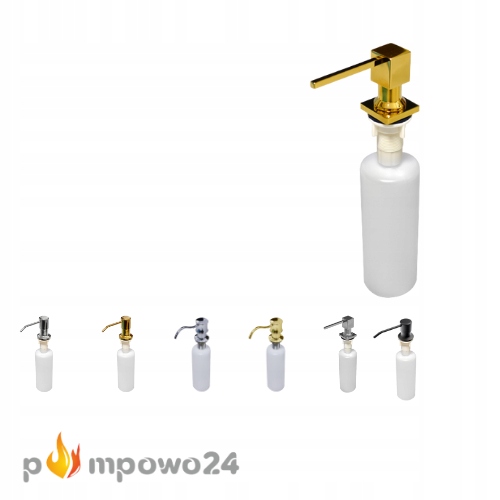 Dozownik kuchenny zlewozmywakowy kwadratowy złoty Marka Gamma