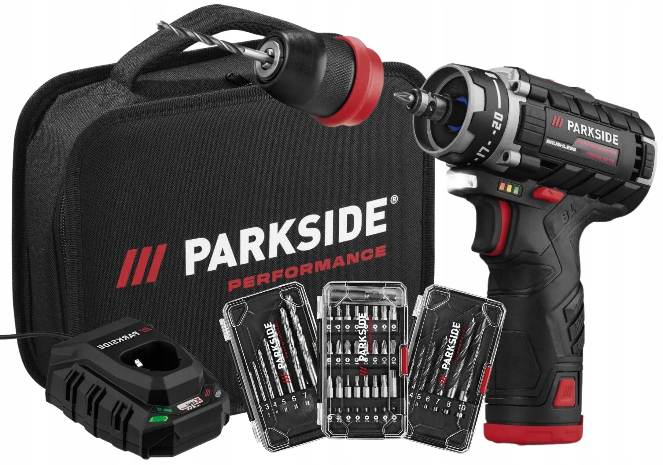 Akumulátorová aku vrtačka 12V, Parkside Performance Pbspa 12 E4, aku
