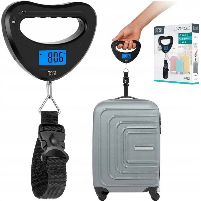 

Waga Bagażowa Podróżna Wędkarska Hak LCD Do 40KG
