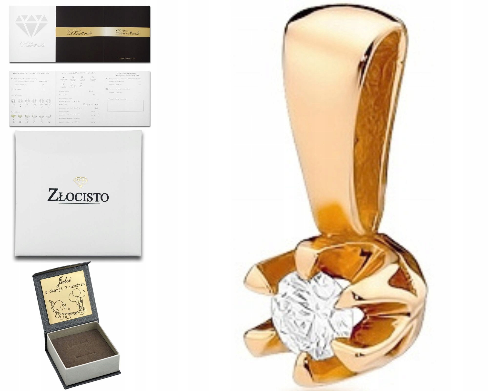 Přívěsek Z Růžového Zlata Přívěsek S Briliantem