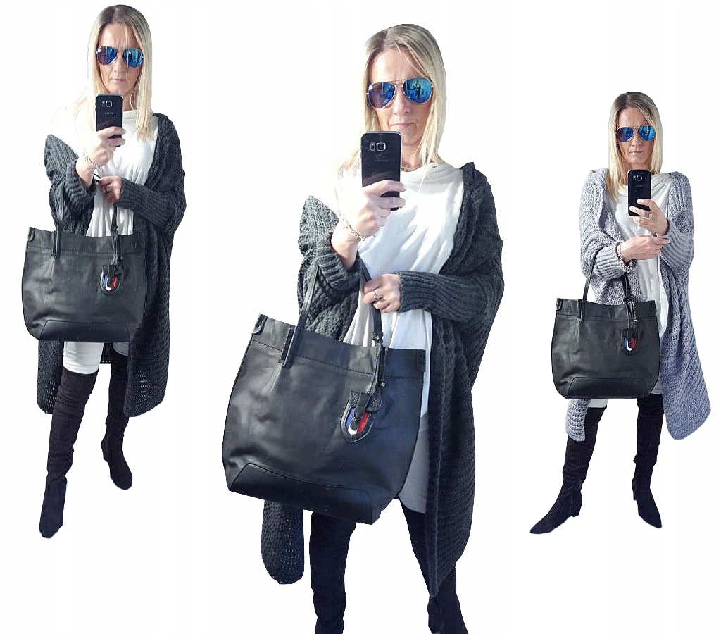 

Duża Torebka Shopper Bag Torba Zarka Brelok France