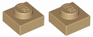 

Lego Płytka 1x1 C. Beżowa (3024/4549436) 2szt