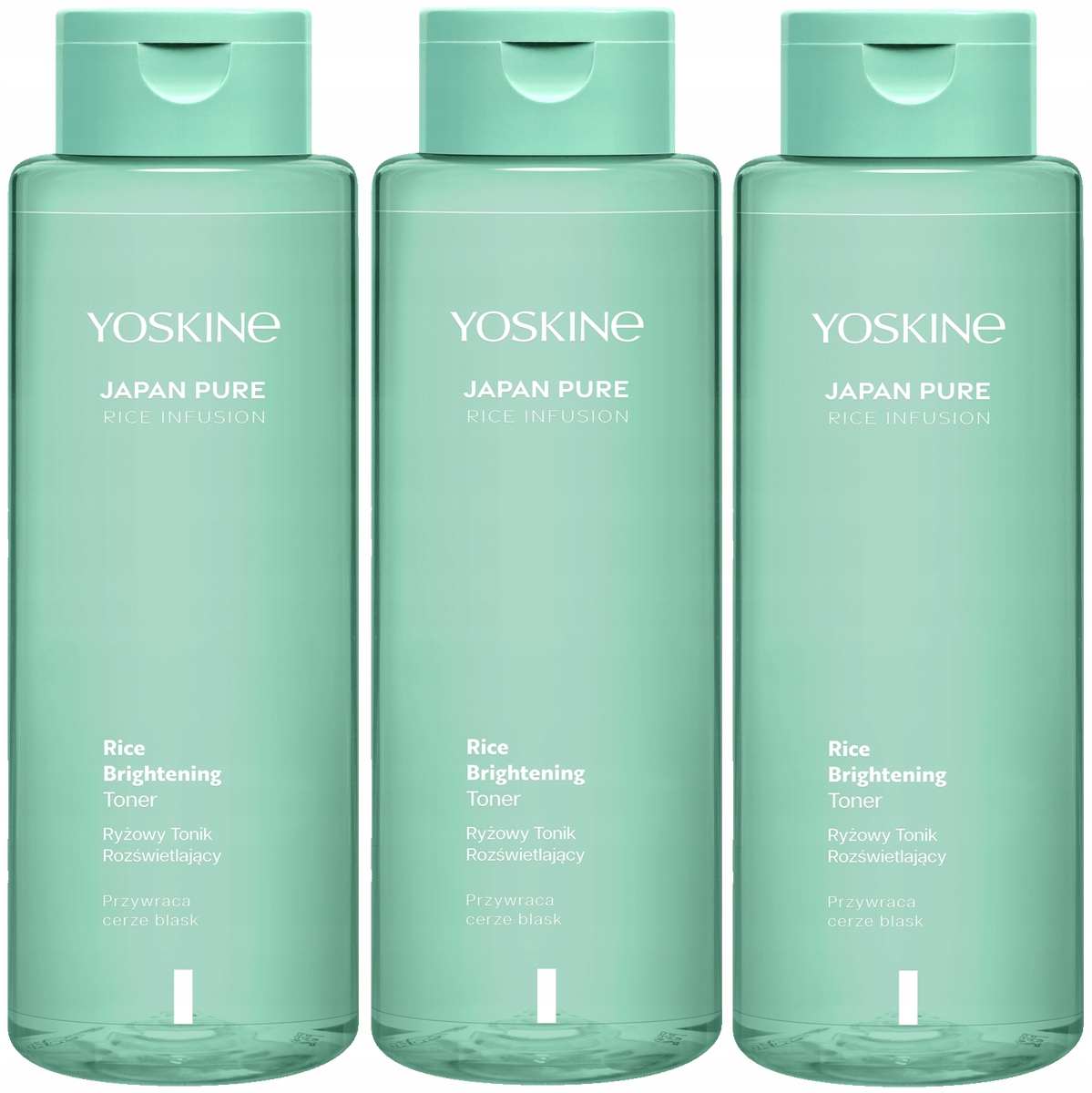 3 kusy Yoskine Japan Rice Rýžové rozjasňující tonikum na obličej 400 ml Dax