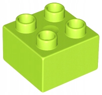 

Lego Duplo Klocek 2x2 Limonkowy 1szt