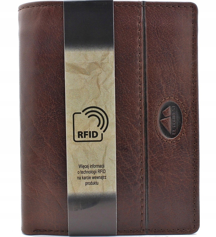 Elegantní Pánská Kožená Peněženka Hnědá Přírodní Kůže Ochrana Karet Rfid