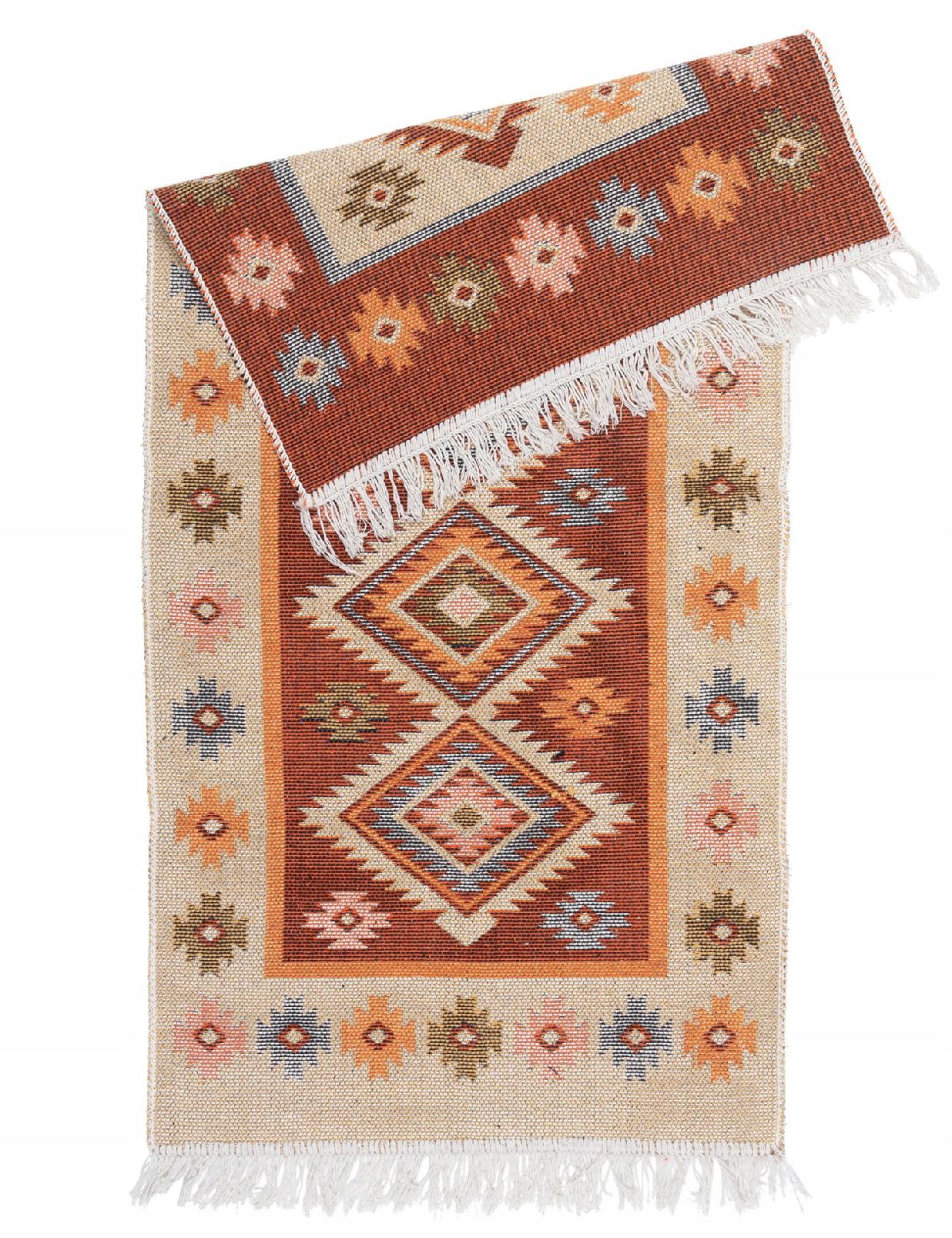 

Dywan kilim tkany dwustronny wzór 60x120 cm terra