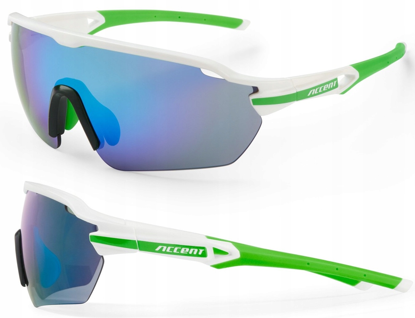 Cyklistické brýle Accent Reflex bílo-zelené