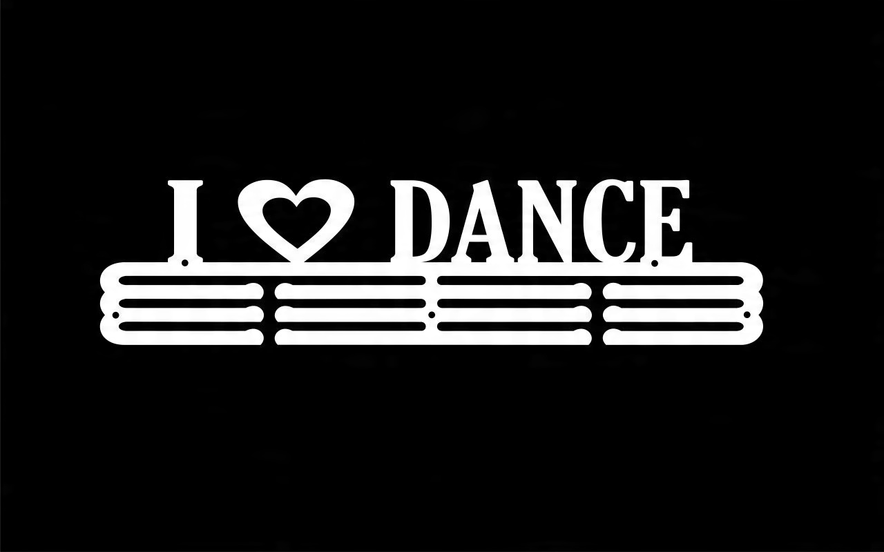 

I Love Dance #2 Biały Wieszak na medale 60cm