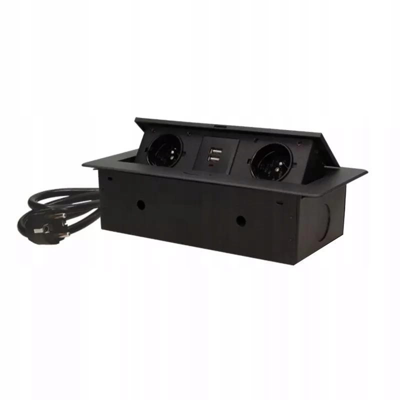 

Orno Gniazdka chowane w blat 2x 230 2x Usb + kabel
