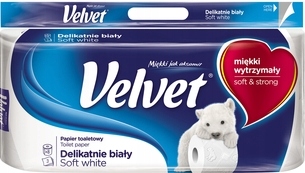 

Papier Toaletowy Velvet 8 szt 3-WAR Delikatnie Bia