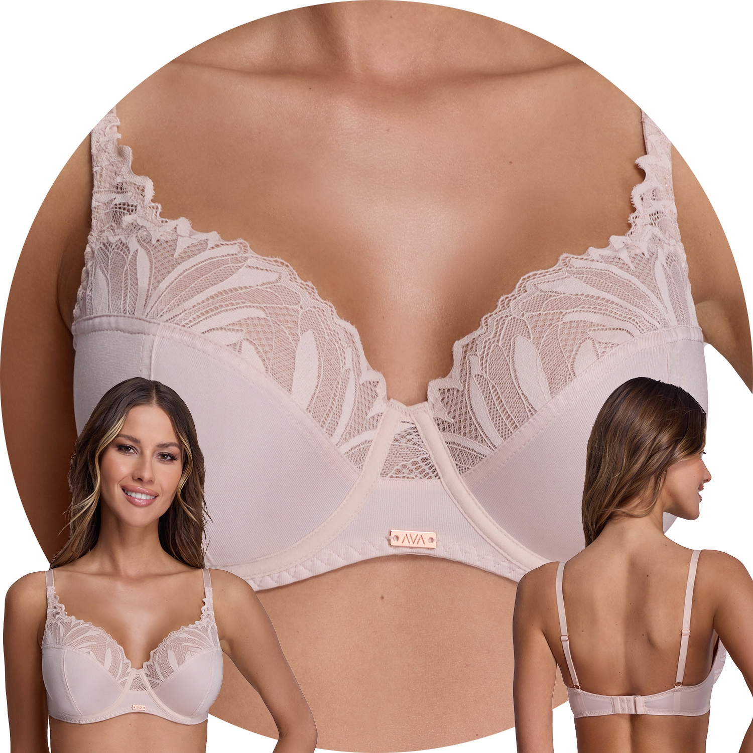 Ava 2106 Yasemin beige 95E béžová měkká podprsenka