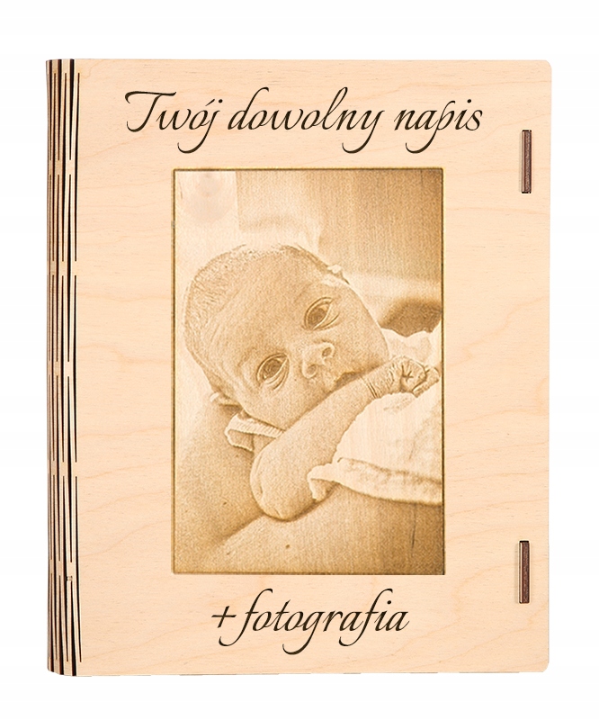 

Drewniane pudełko na zdjęcia10x15 Twój Napis +foto