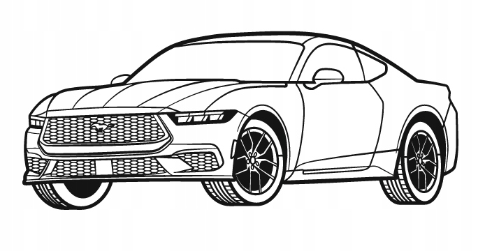 nástěnná dekorace Obraz Auto Ford Mustang Perspective 2023