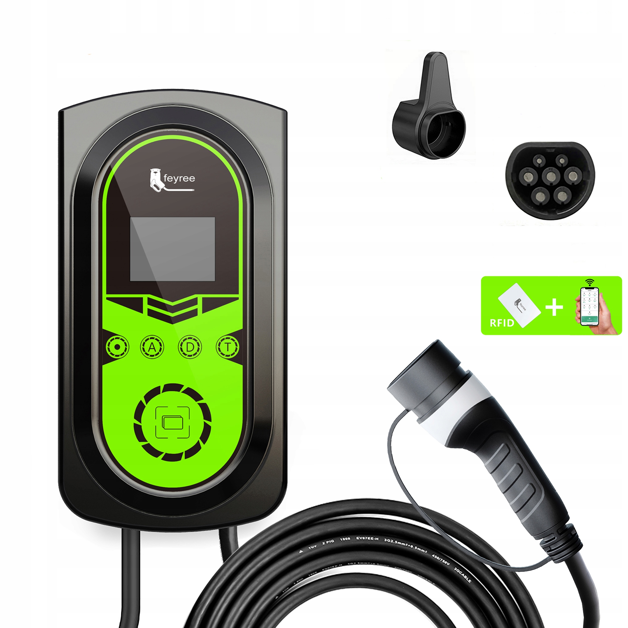 Wallbox Smart typ2 зарядний пристрій станції 22KW RFID APP