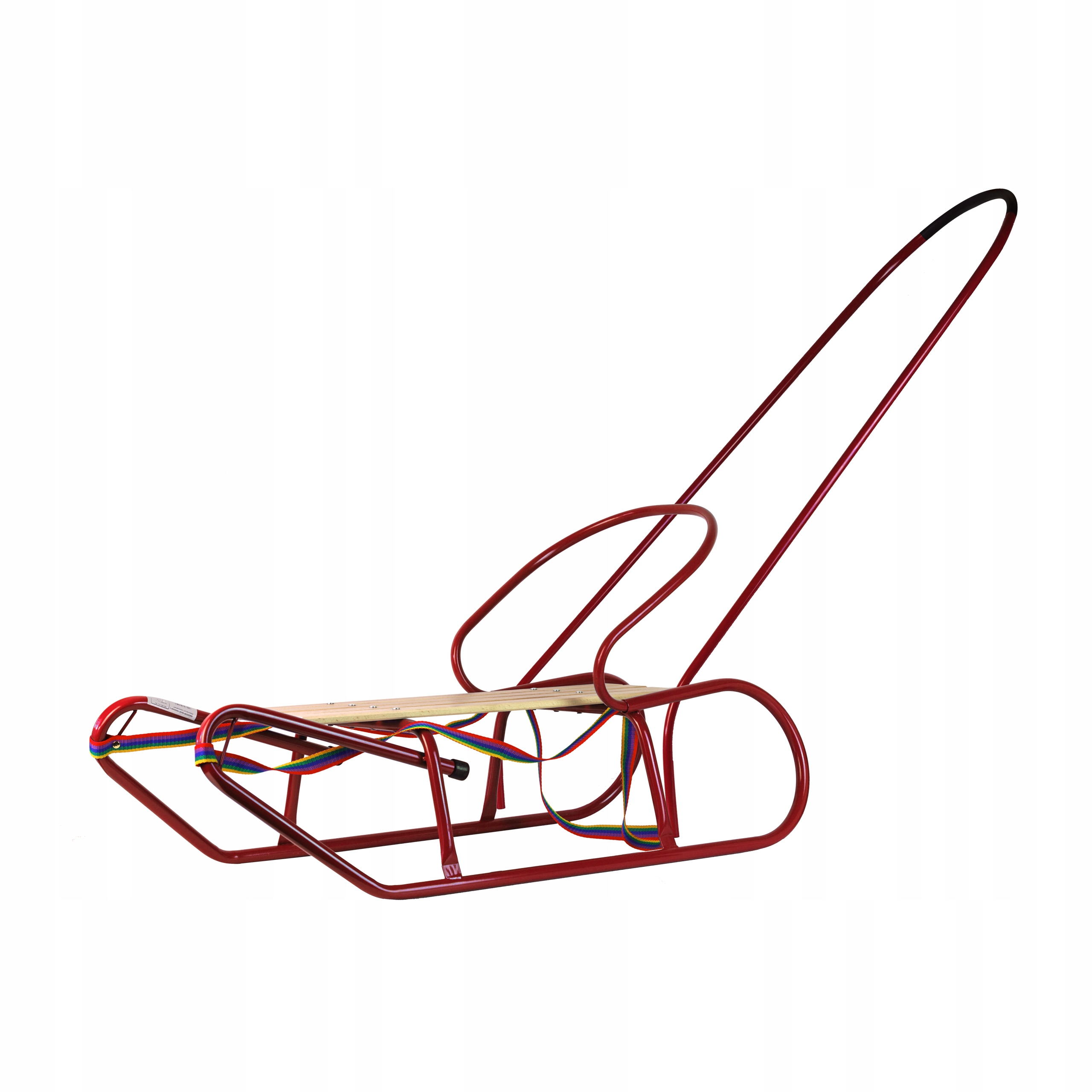 Sanki Z Oparciem I Pchaczem Metalowe Drewniane Dla Dzieci Polskie Bordowe