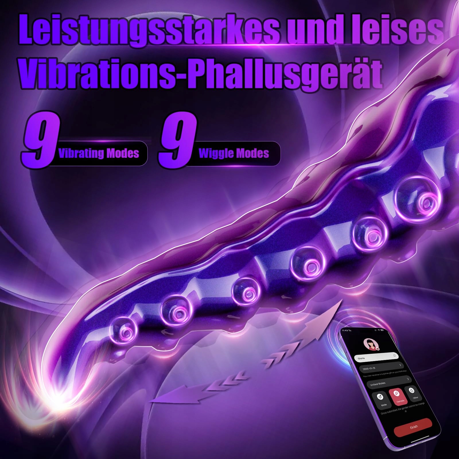 MONSTER FANTASY Wibrator Analny z 10 Funkcjami Grzania i Wibracji — miniatura 2