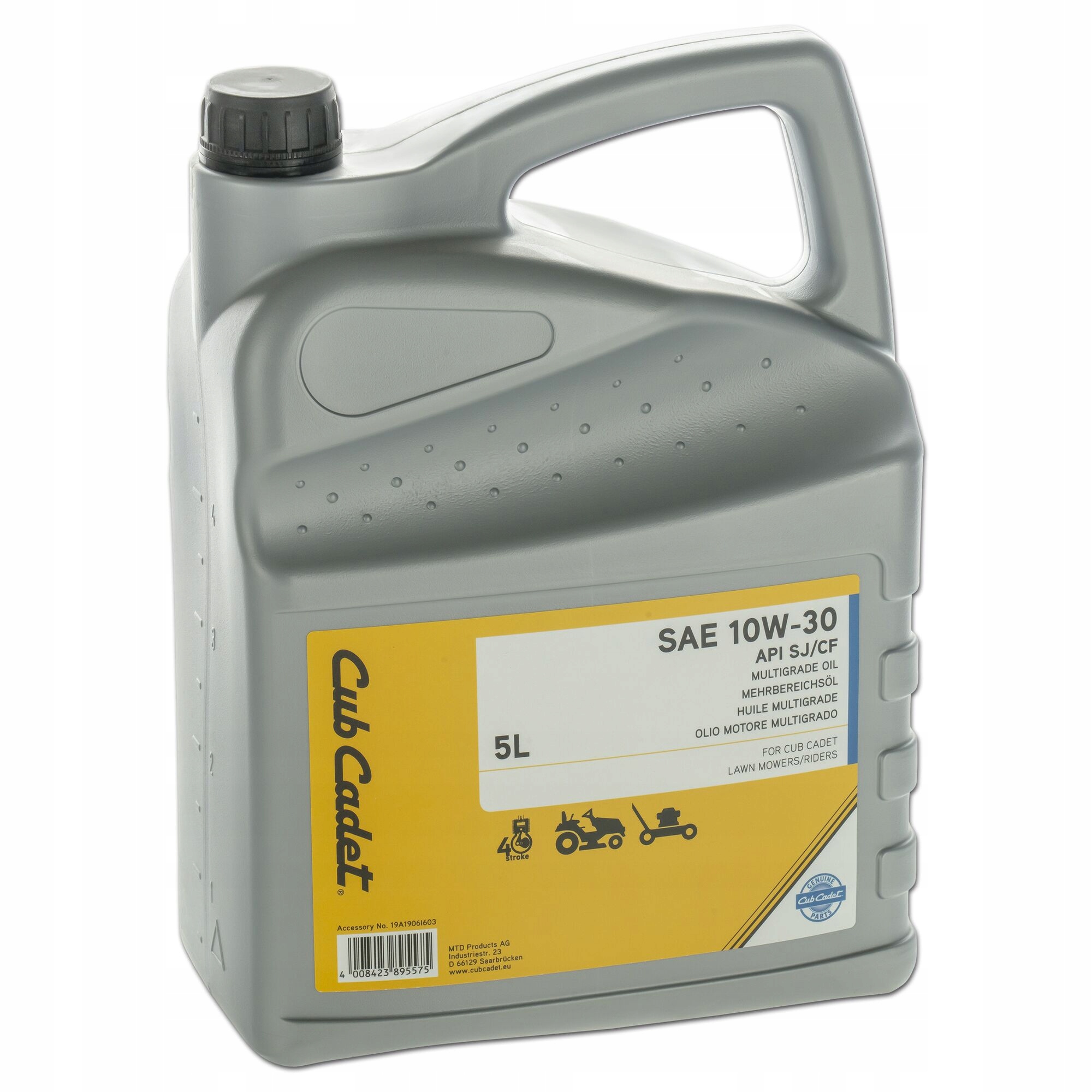 Originální motorový olej Cub Cadet 10W-30 5L pro traktorovou sekačku 4T