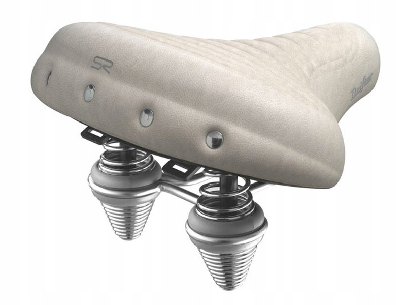 Siodło Selleroyal Premium Relaxed 90st. Drifter Plus White żelowe+spręzyny