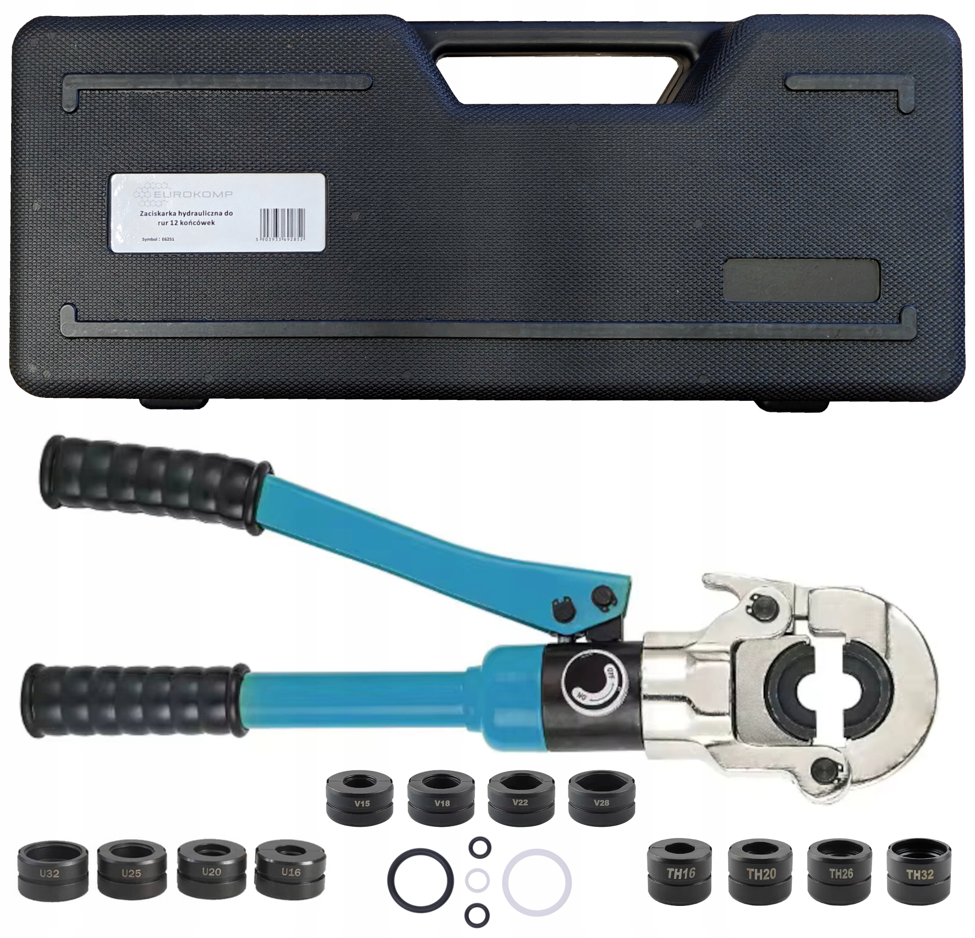 Hydraulická Upínačka Na Rúry lisovacie kliešte 12 Matryc Th+u+v 10T