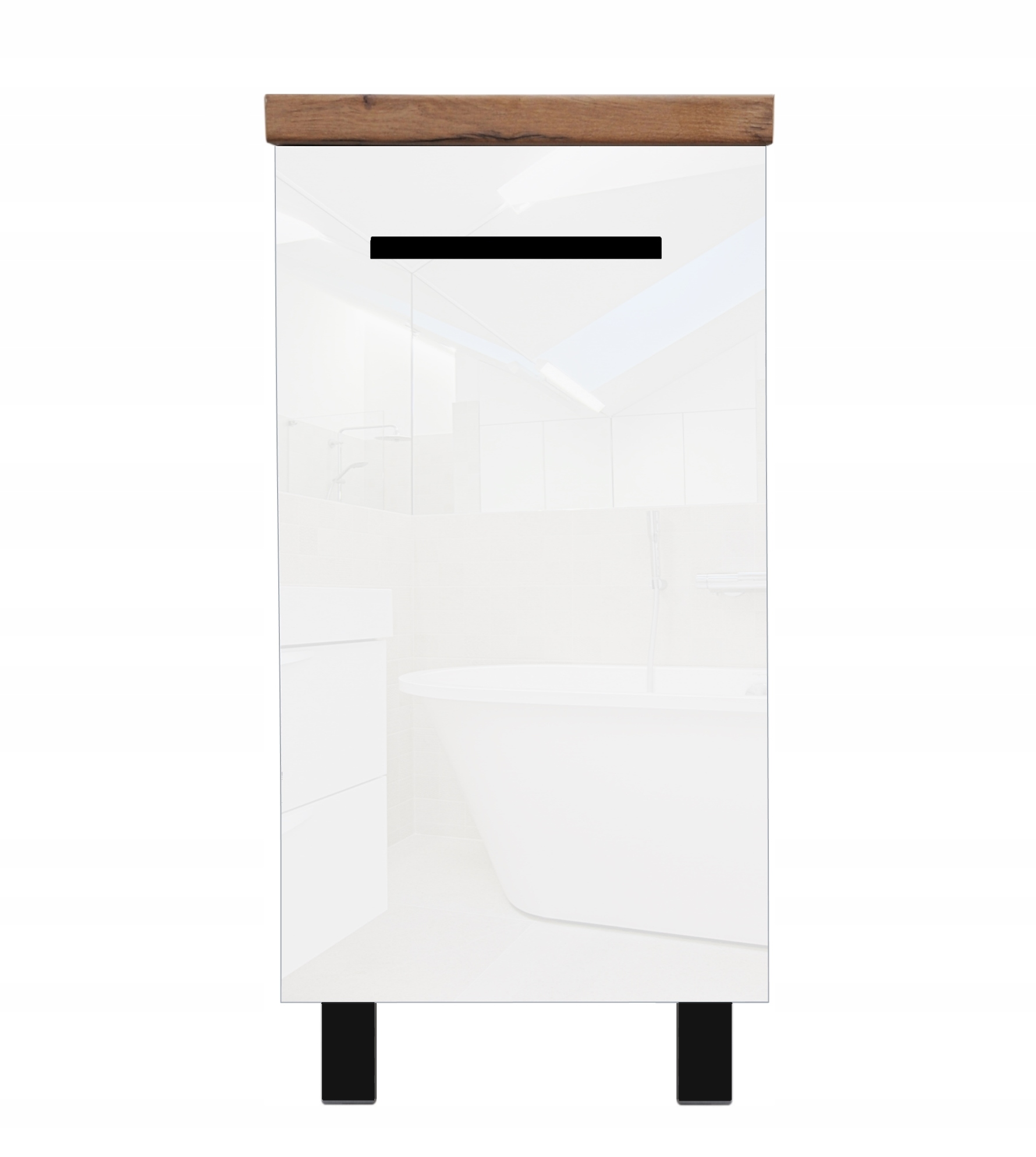 Koupelnová skříňka 40 cm Bílý Lesk bílá pod umyvadlo do koupelny