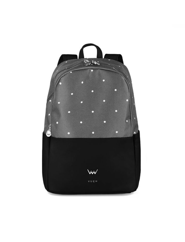 Městský batoh Vuch Zane Dotty Grey šedý puntíkovaný A4 14 l