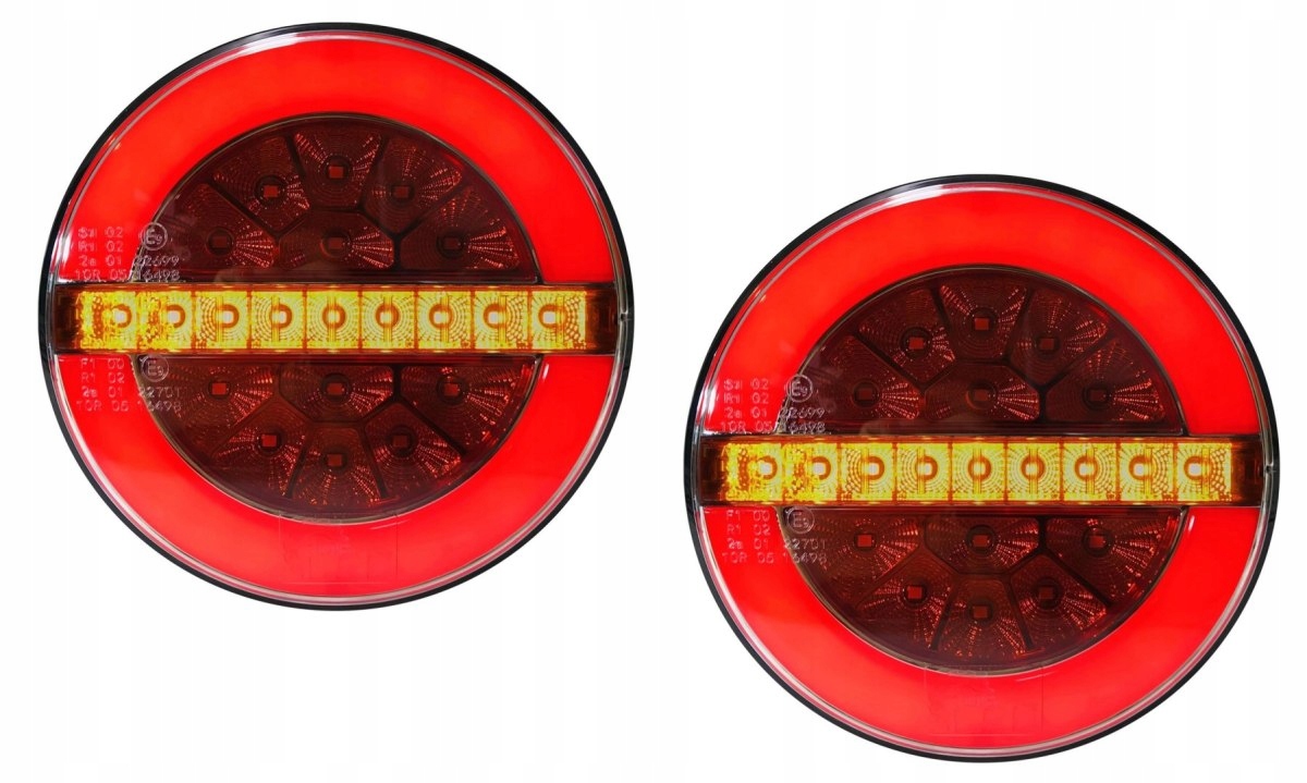 Led Lampa Zadní Kulatá Neon Dynamický Směr Pár