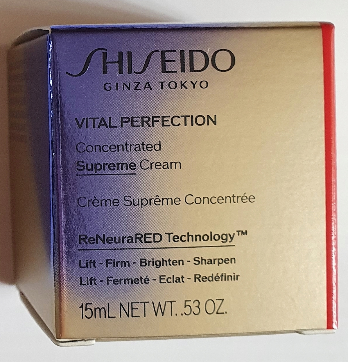 Shiseido Vital Supreme skoncentrowany krem liftingujący rozjaśniający 15 ml