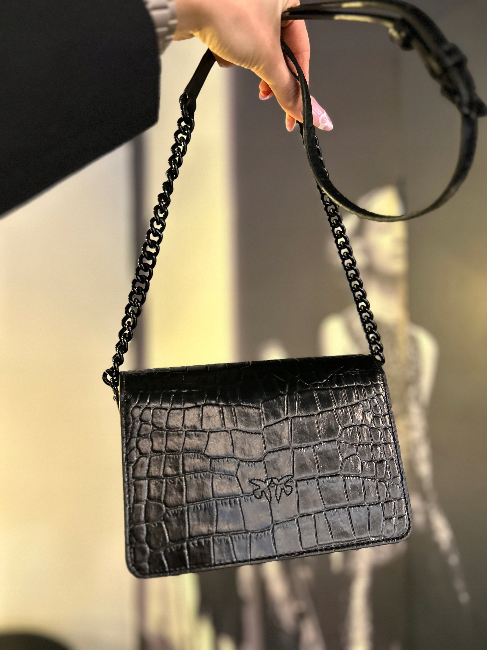 PINKO TOREBKA LOVE CLICK MINI CZARNA SKÓRZANA 100067 A1EP Z99B Marka Pinko