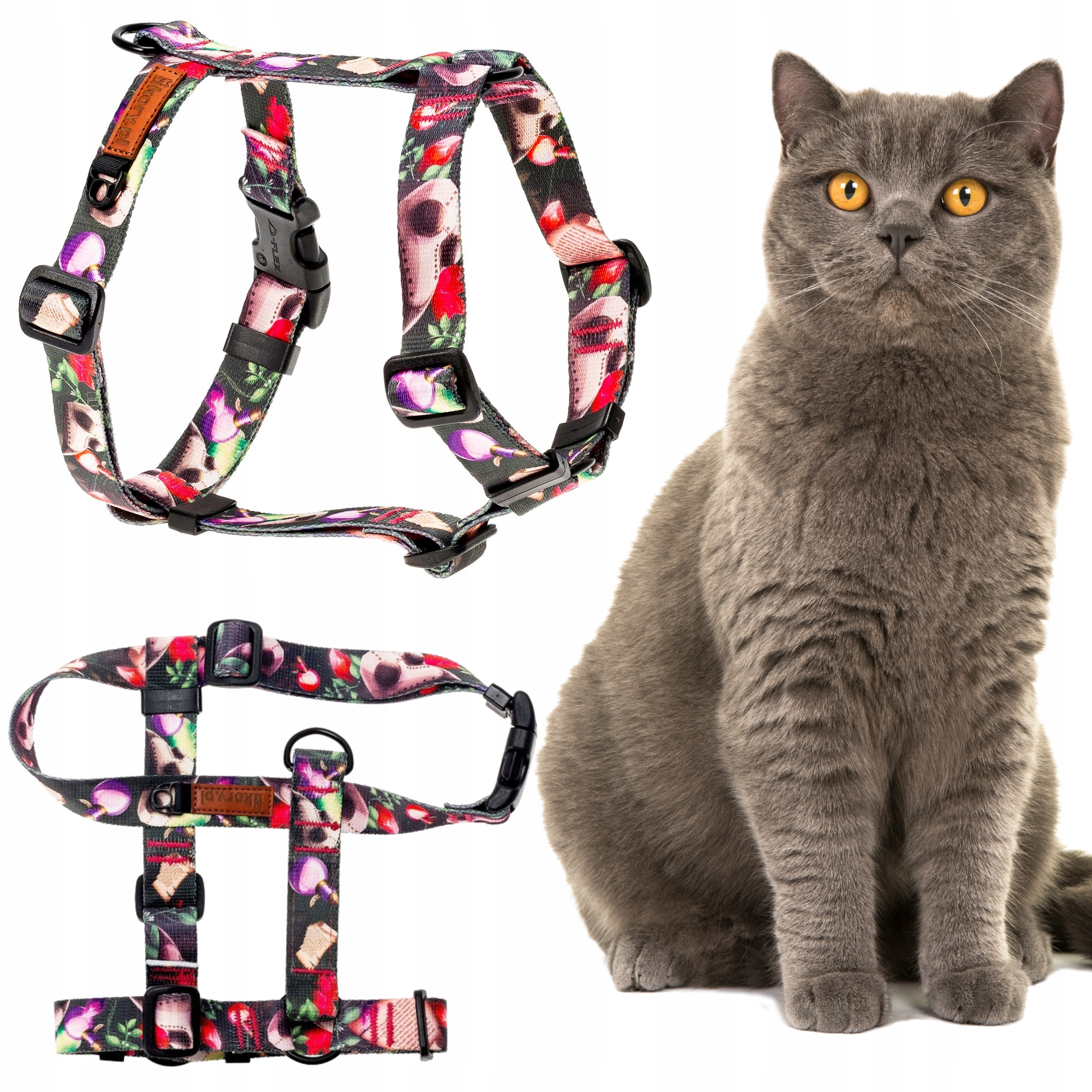 Levně Postroj typu Guard s regulací pro mladé kotě kočky Ukory Barevný