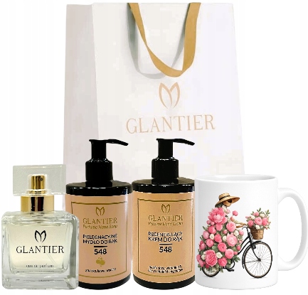 Glantier Zestaw na Dzień Babci 548 Perfumy Standard 3 produkty +Torebka