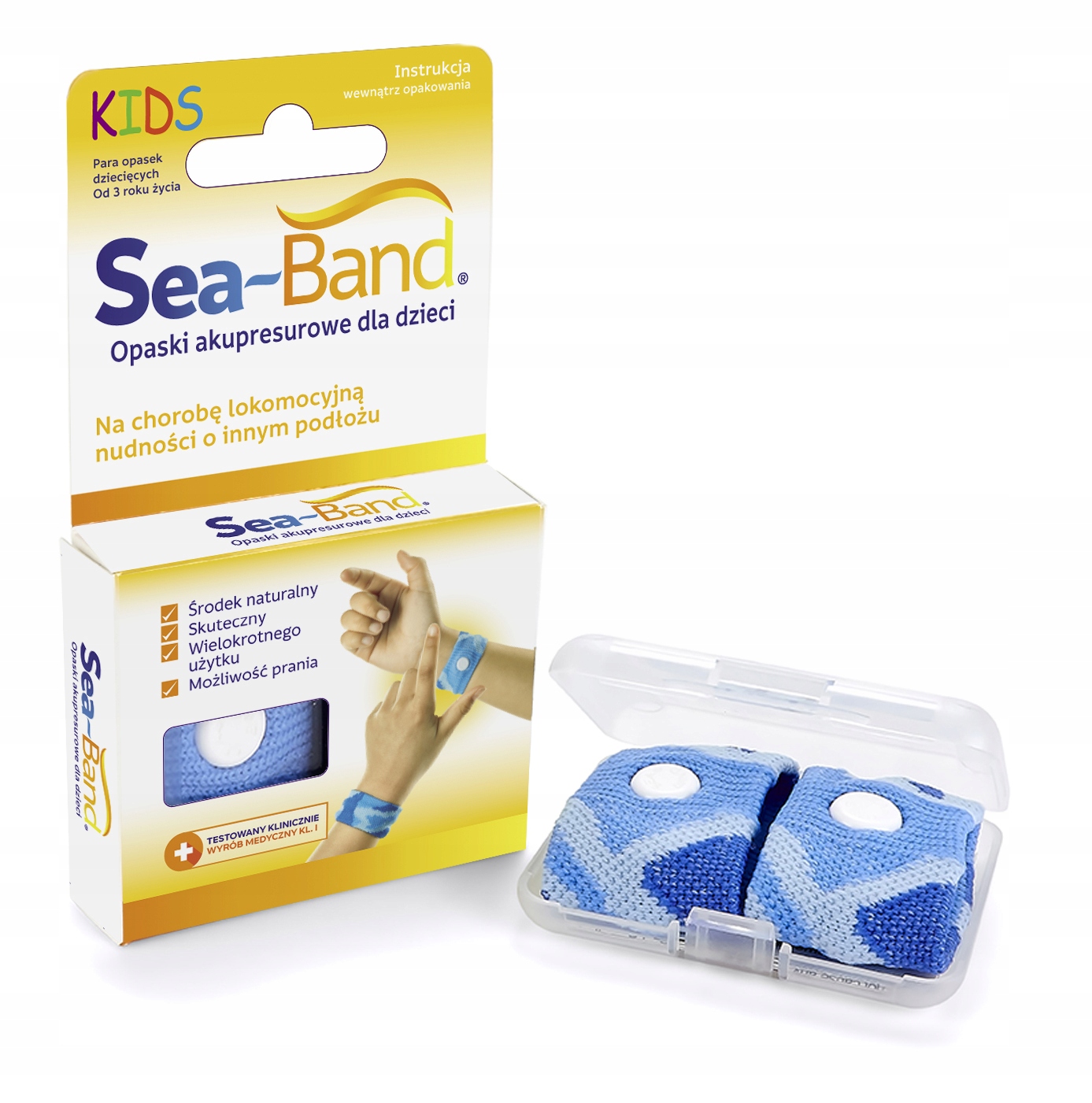 

Seaband Opaski akupresurowe dla dzieci 2 szt. nieb