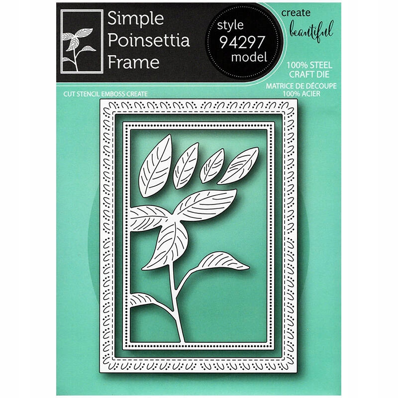 Vykrajovátka Memory Box Simple Poinsettia Frame rámečky vánoční hvězda