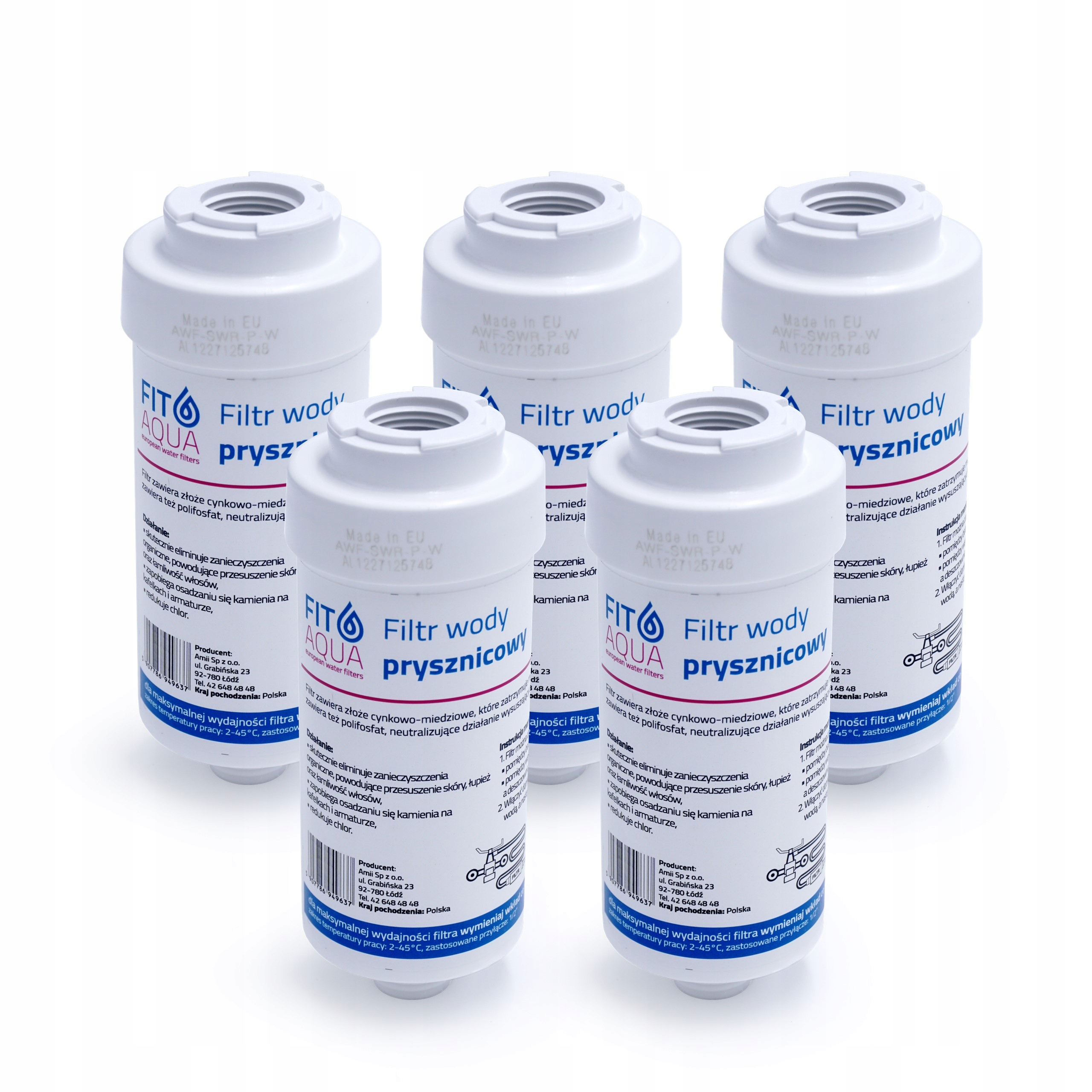 

Awf-swr-p FITaqua filtr wody prysznicowy 5 szt.