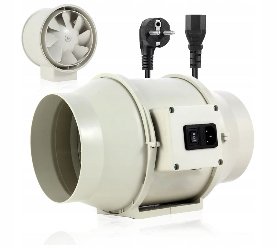 Kanálový odtahový ventilátor 150 MM IP44 530 m3/h dvoustupňový