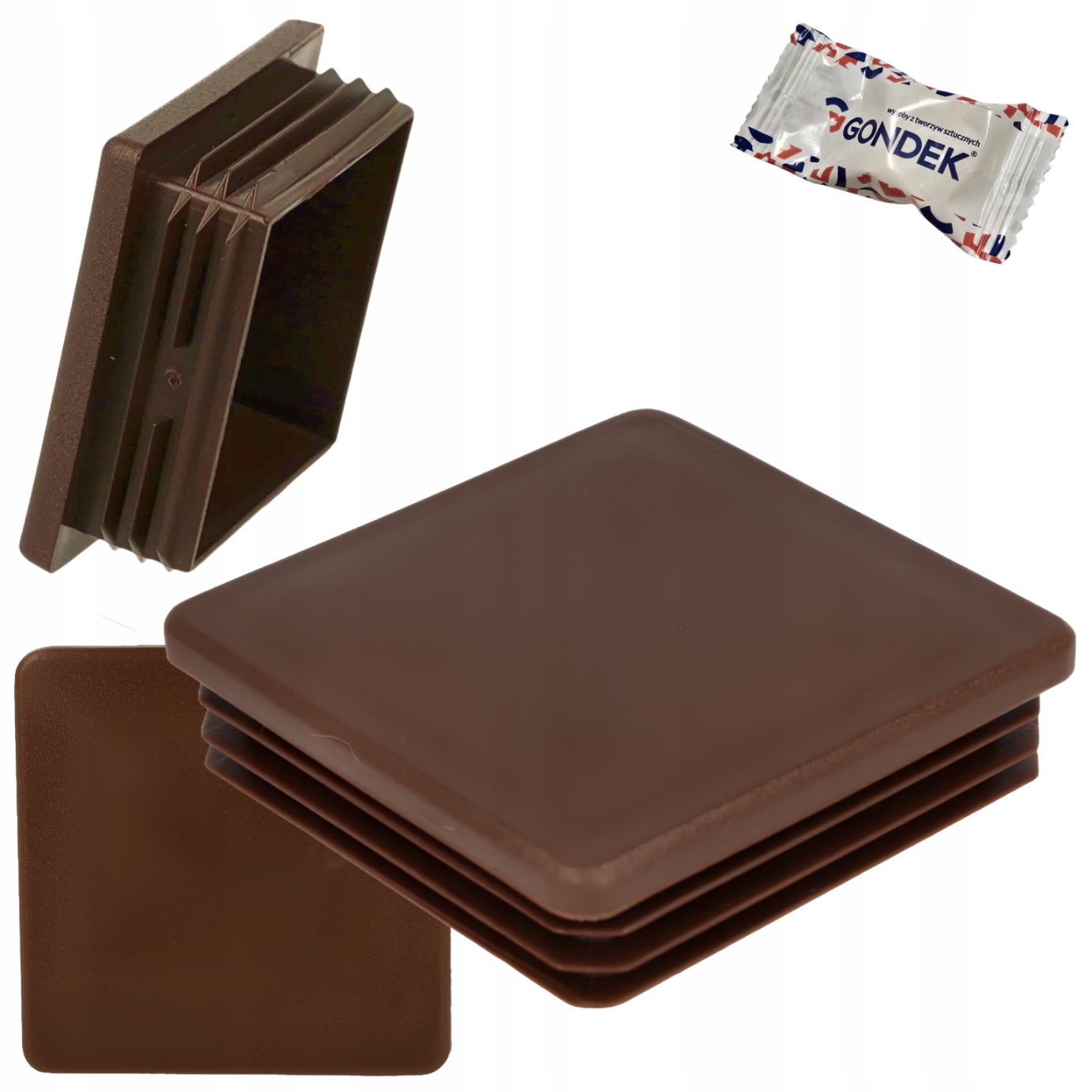 Záslepka na profil 80x80 vnútorná zátka strieška na stĺpik Bronz Orech 100S